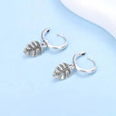 Sterling Silver Hoop Earrings Crystal