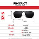 Polarized Clip-On Sunglasses with UV400 Protection