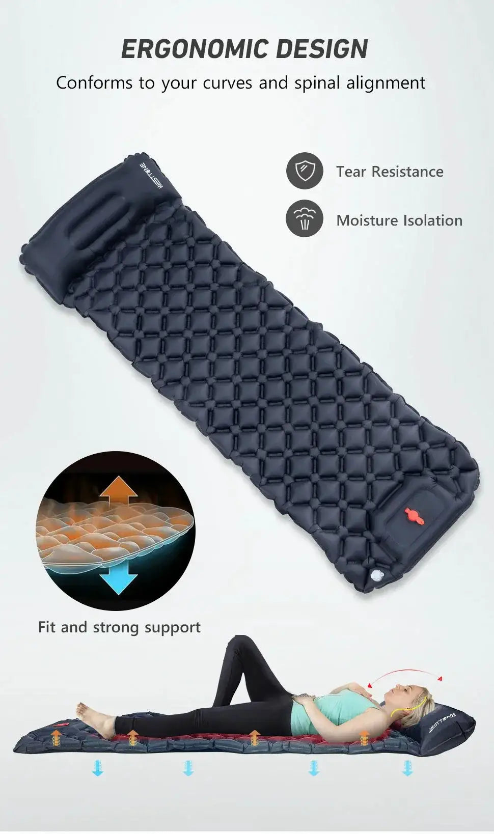 Ultralight Sleeping Pad for Camping Pump — product view 13