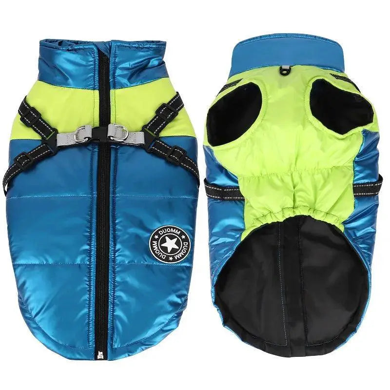 Waterproof Reflective Dog Vest with Harness Winter Jacket
