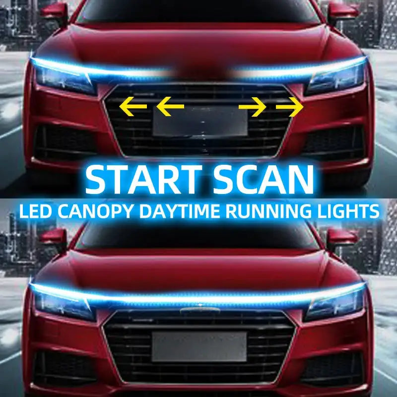Car LED Daytime Running Light Scan Starting Car Hood Decorative — product view 2