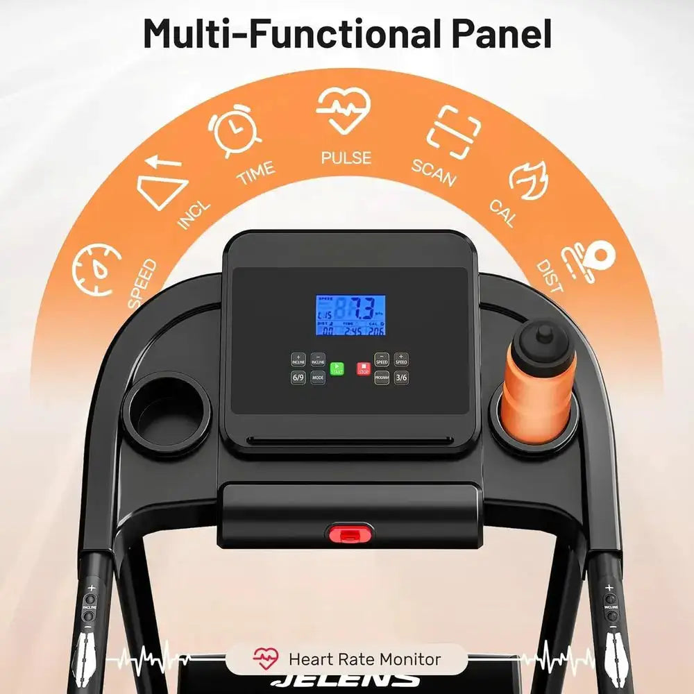 Adjustable Incline Walking Pad, 330LBS Capacity, 3.0HP Quiet Motor, Pulse Sensor, App & LCD Display