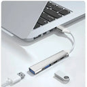4 Port USB C Hub - High Speed USB 3.0 For Laptops
