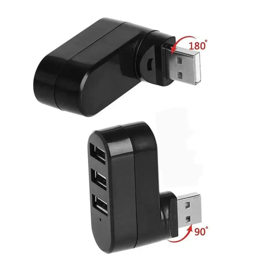 PzzPss USB 2.0 Hub Adapter Three Port High Speed Compact