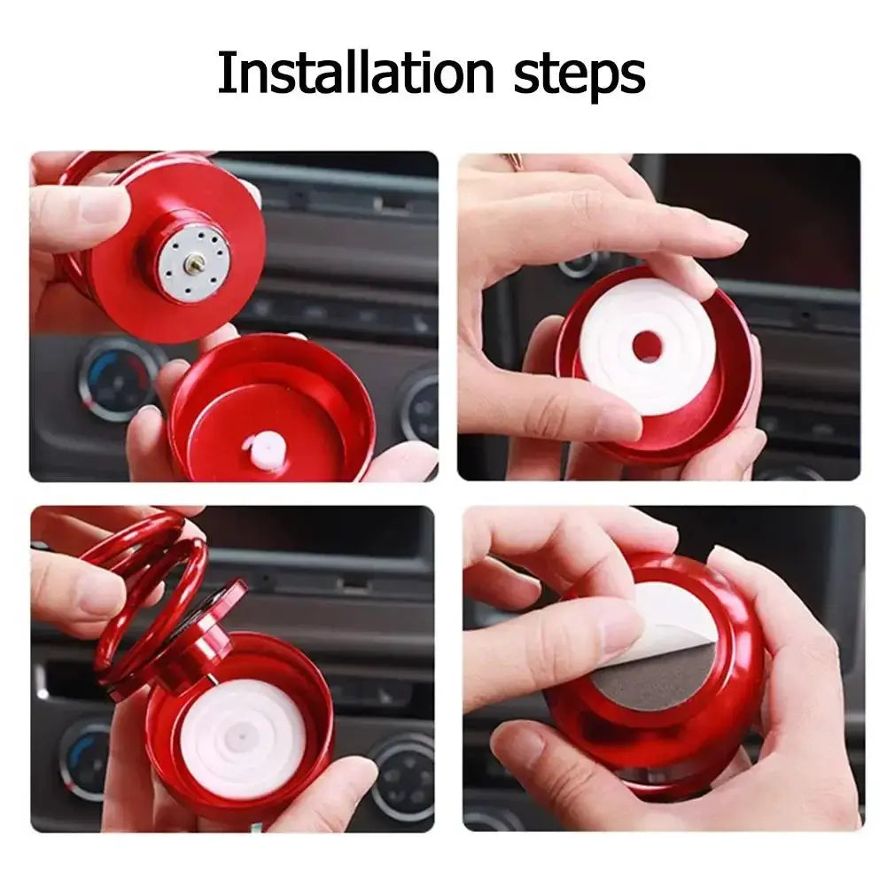Solar Car Air Freshener Aromatherapy 360 Rotation Accessory