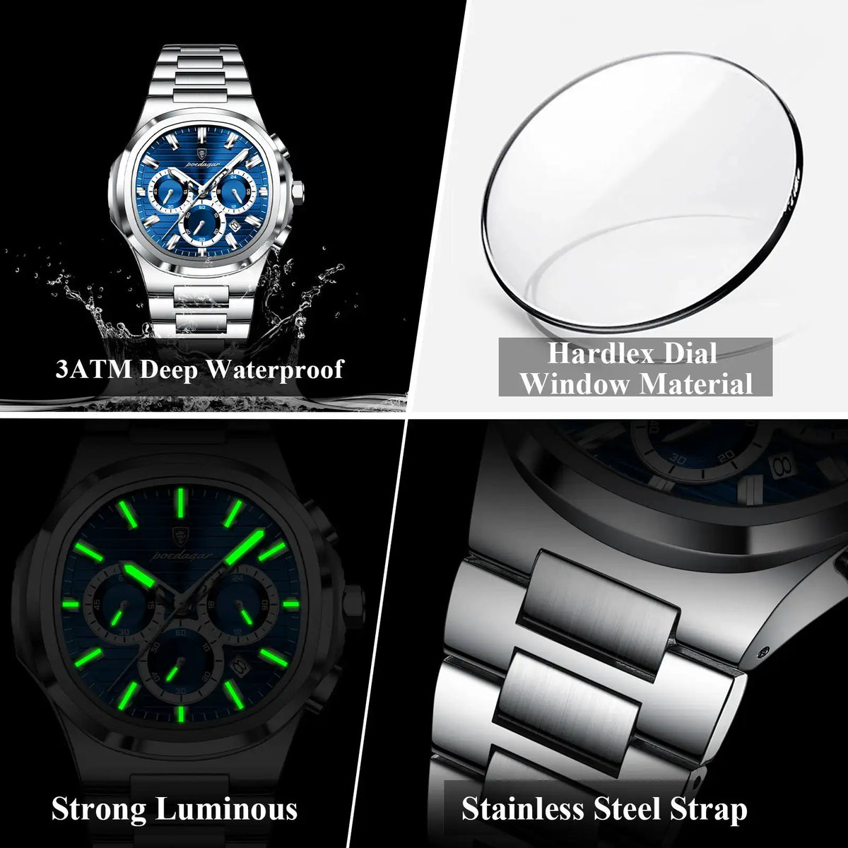 Luxury Men Stainless Steel Watch