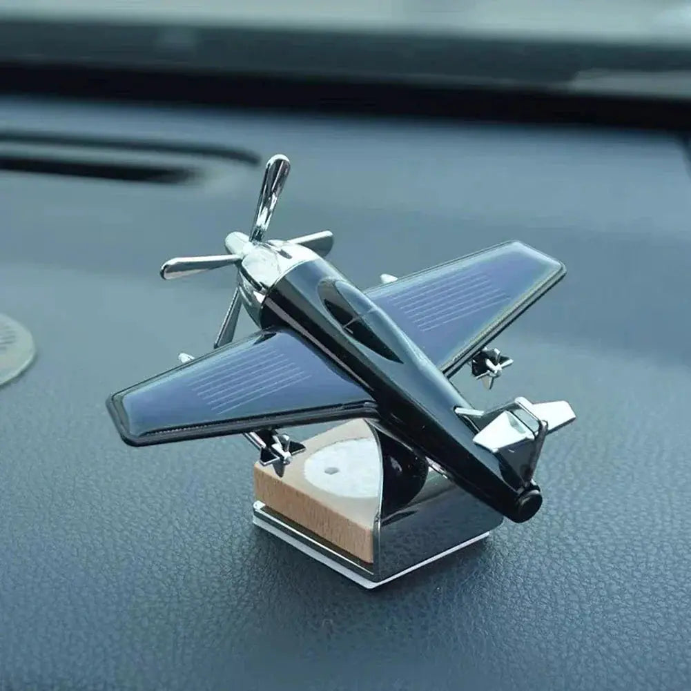 Solar Powered Airplane Car Essential Oil Diffuser Decor