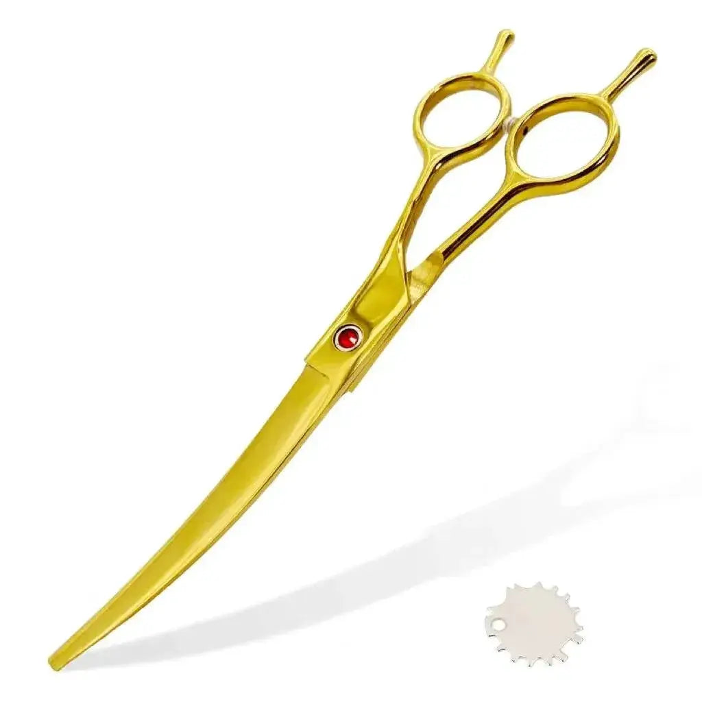 Curved Dog Grooming Scissors 7 Inch Japan 440C Professional