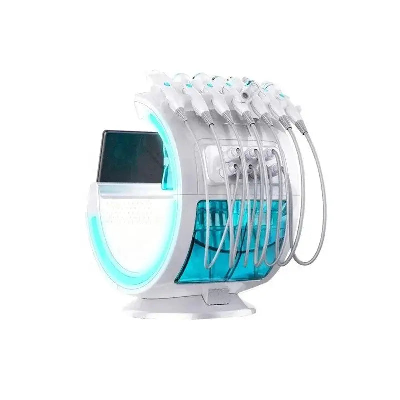 Smart Ice Blue Plus 7-in-1 Hydro Facial Machine with AI Skin Analyzer, Professional Hydro Dermabrasion, Deep Pore Cleansing