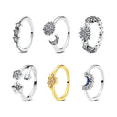 Sterling Silver Ring Sun Moon