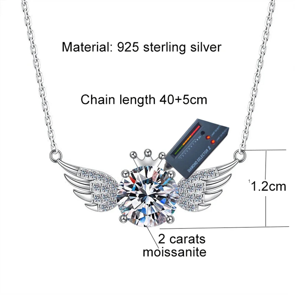 Angel Wings Carat Pendant Sterling Silver Wedding — product view 6