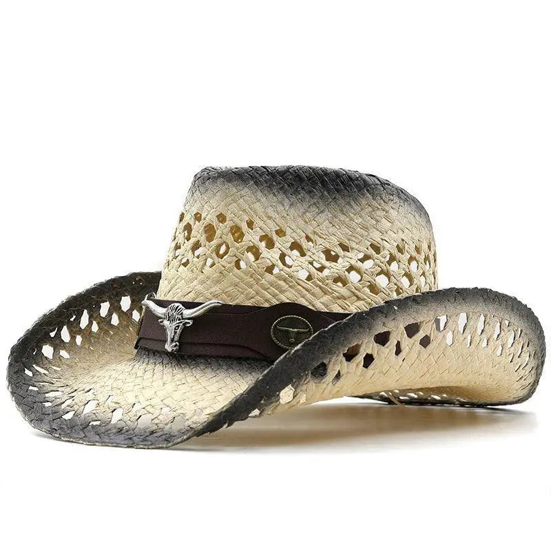 New Retro Raffia Straw Cowboy Hat For Women And Men Summer