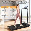 Under Desk Walking Pad Treadmill 3.5HP Foldable Handrail Office