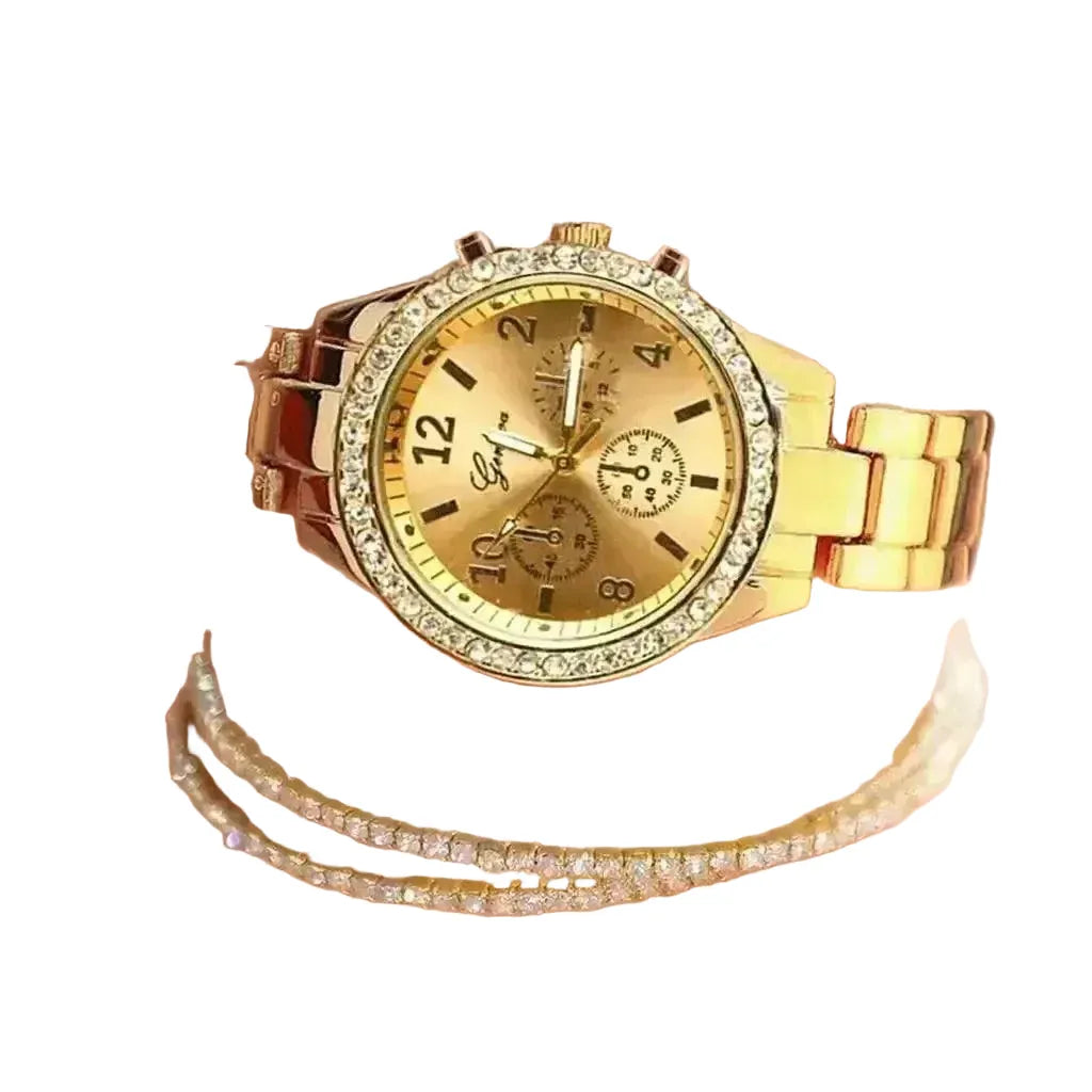 Quartz Watch for Women with Crystals — product view 1