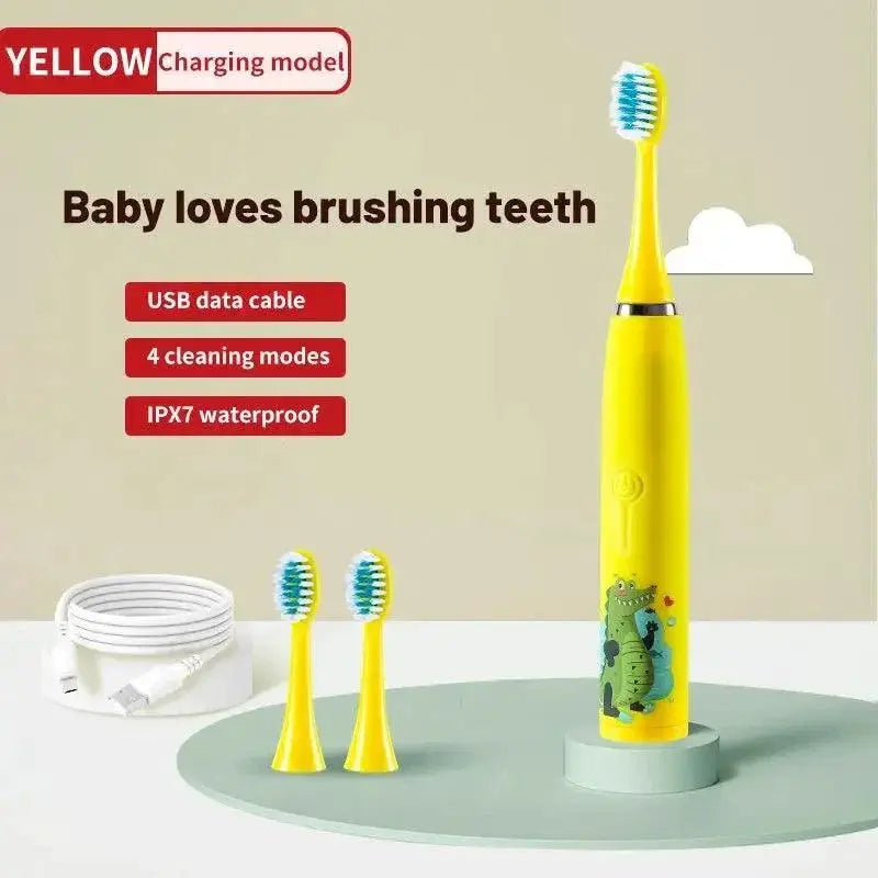 Vibrant Kids Electric Toothbrush Cleaning Rechargeable