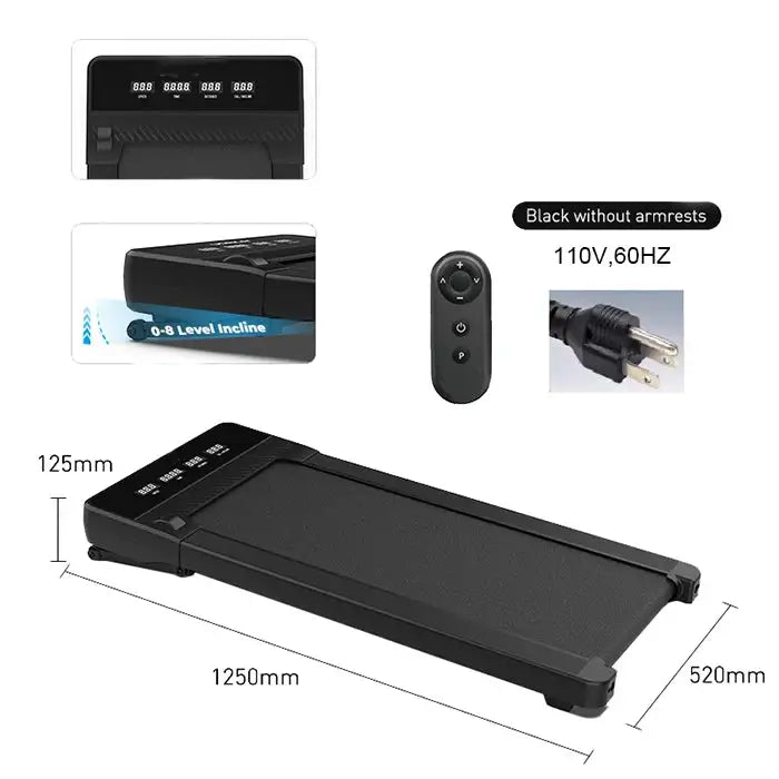 Incline Under Desk Treadmill 2025 New Release Portable Folding Walking Pad With LED Display For Home Office Apartment