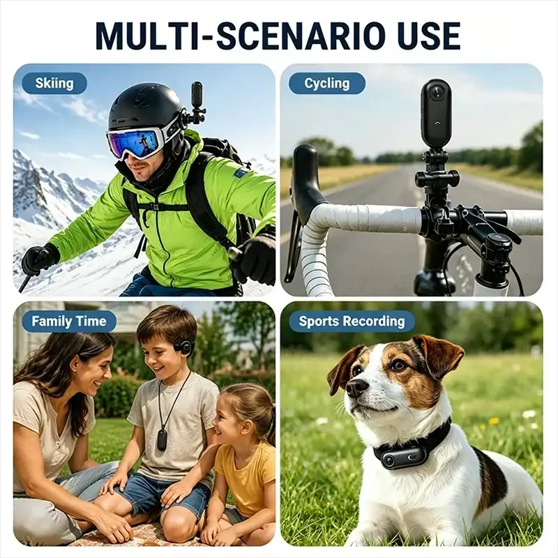 4K/1080P Mini Magnetic Action Camera HD WiFi Wireless Body Mount POV Holder Bodycam Vlogging Motorcycle Helmet Sports Video Cam