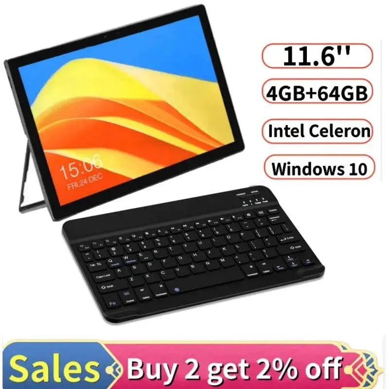 Type C 4GB DDR3 RAM Windows 10 Tablet 11.6 Inch 64GB eMMC