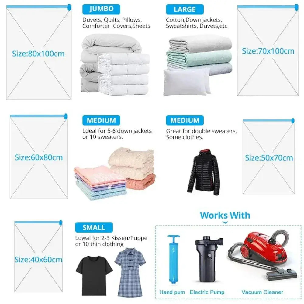 Vacuum Storage Bags for Bedding and Clothes Space Saver