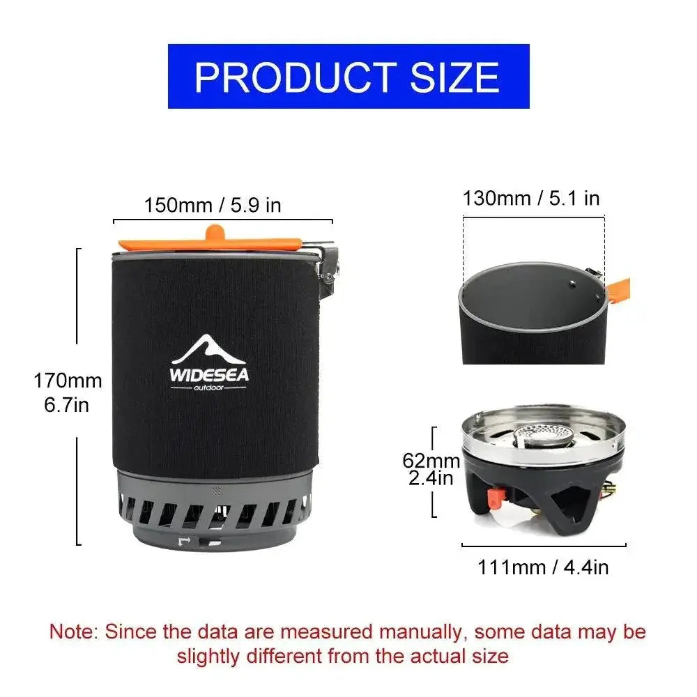 Outdoor Gas Stove Cooking Set With 1800ml Pot For Camping