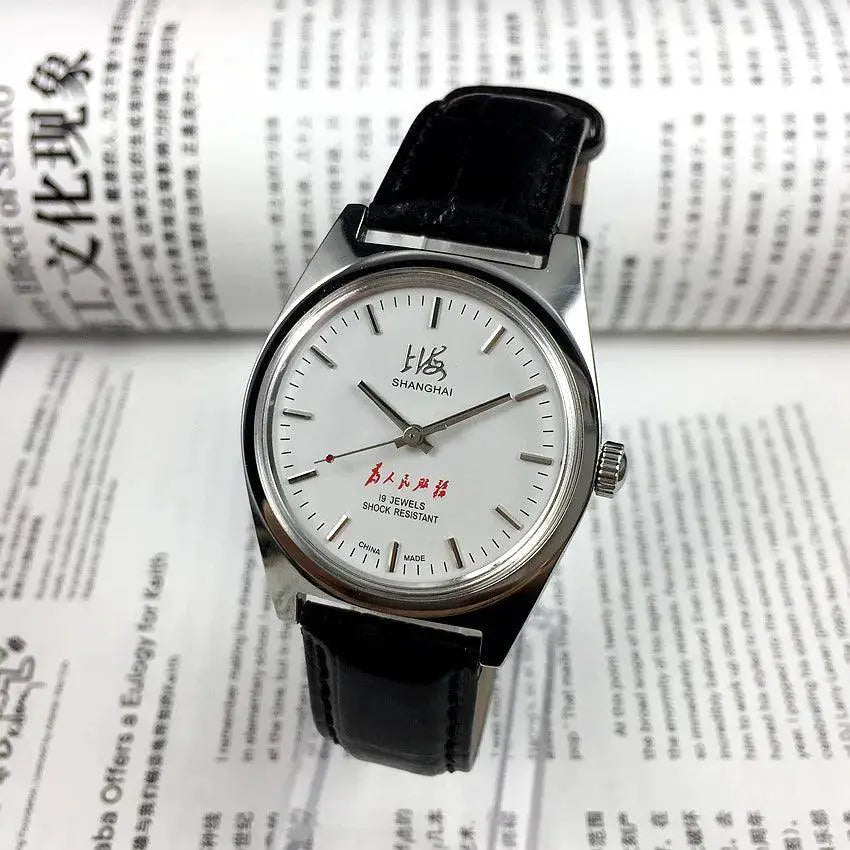 Luxury Shanghai Hand Winding Men's Watch Stylish Timepiece