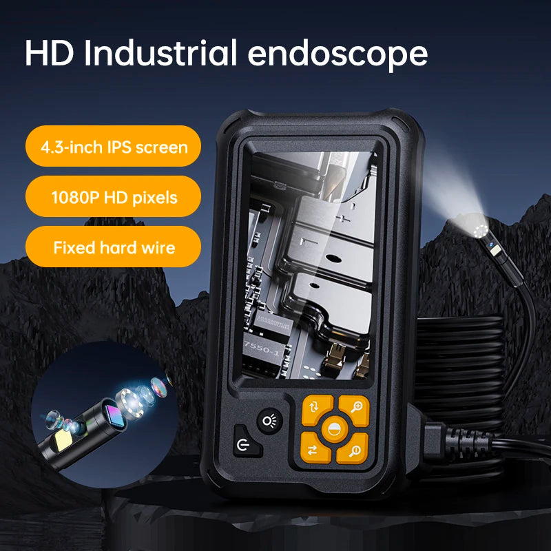 Dual Lens Industrial Endoscope Camera IPS Screen Waterproof Cable — product view 6