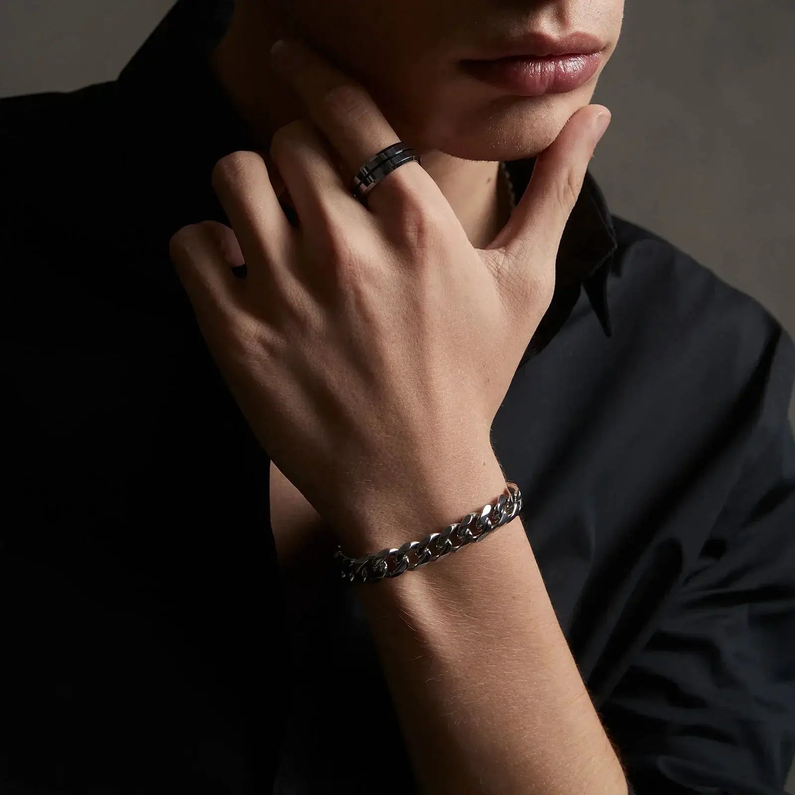 Vnox 3-11mm Chunky Miami Curb Chain Bracelet for Men