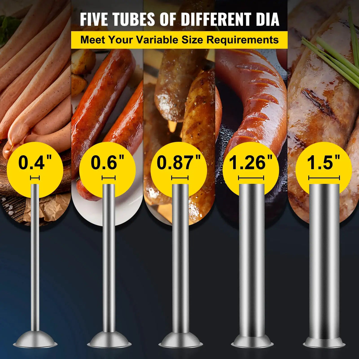 SucceBuy Horizontal Sausage Stuffer Manual Sausage Maker — product view 5