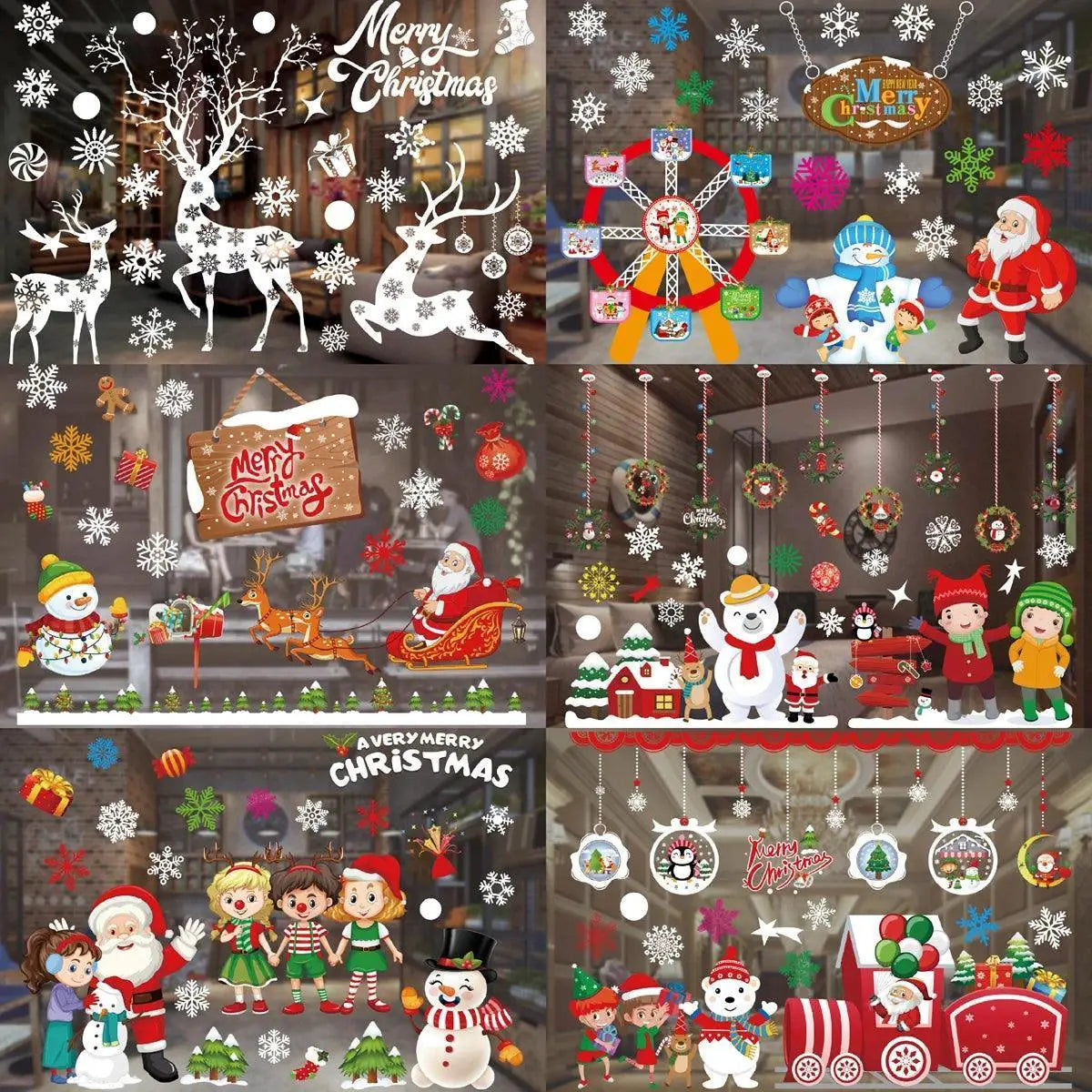 Multilingual Holiday Window Stickers For Year Round Cheer