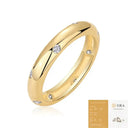 Chic Gold Plated Moissanite Wedding Ring
