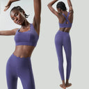 Women Two Piece Gym Set Breathable Quick Dry