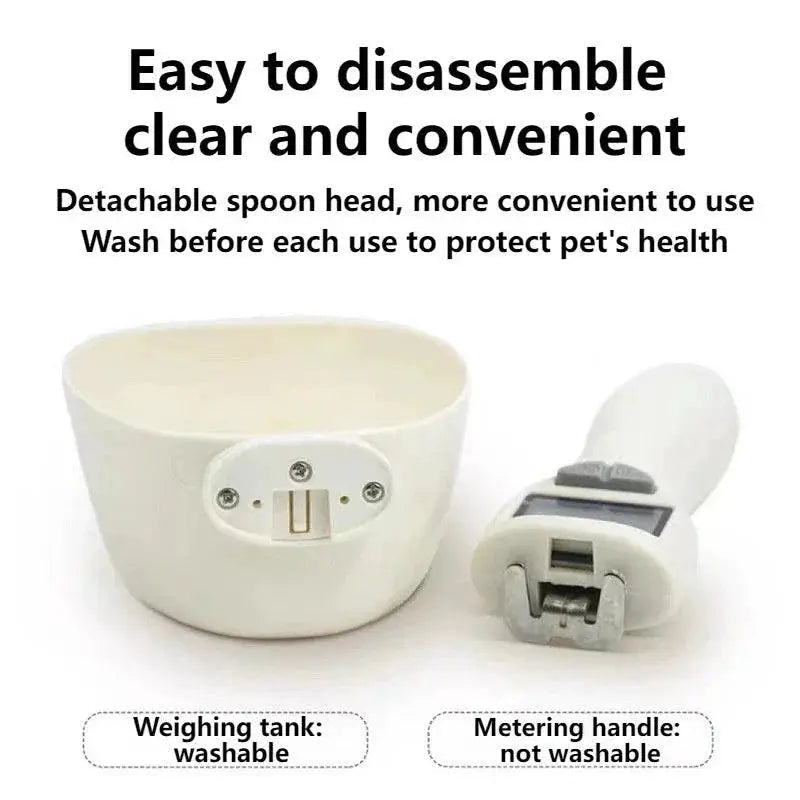 Pet Bowl Measuring Spoon Feeder Electronic Dispenser