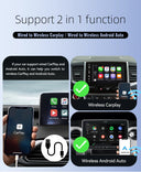 New 2 In1 Carplay Android Auto Glass Mirror Adapter Device