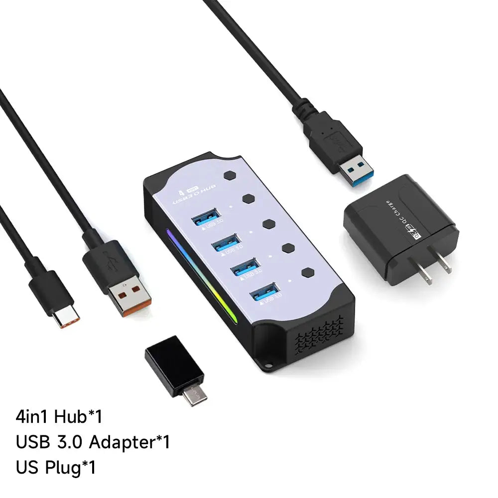 Port USB Hub - Powered RGB Switch — product view 9