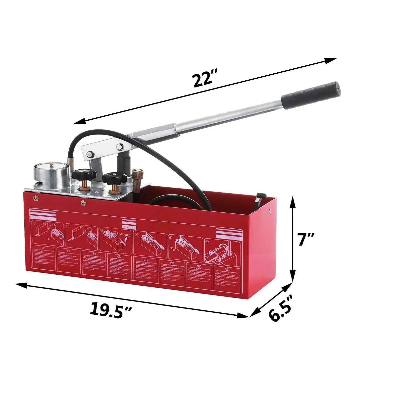 Vevor Hydraulic Pressure Test Pump 12L Hydrostatic Tester
