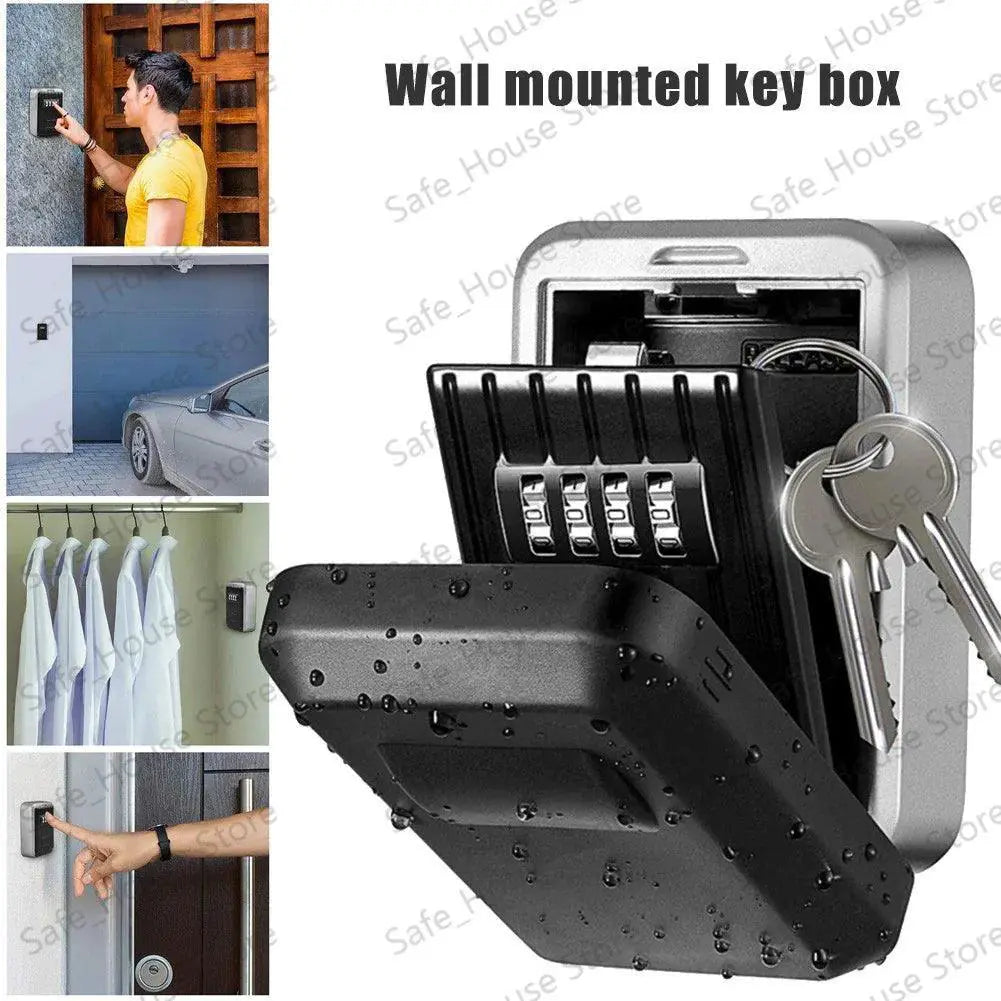 Secure Key Lock Box Wall Mount Key Safe High Security