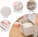Pink Wooden Baby Doll Crib with Storage and Bed
