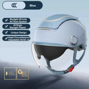 BIBEE Electric Motorcycle Helmet Summer Breathable Electric Bike Open Face Helmet Men Women Dual Lenses Jet Scooter Half Helmets