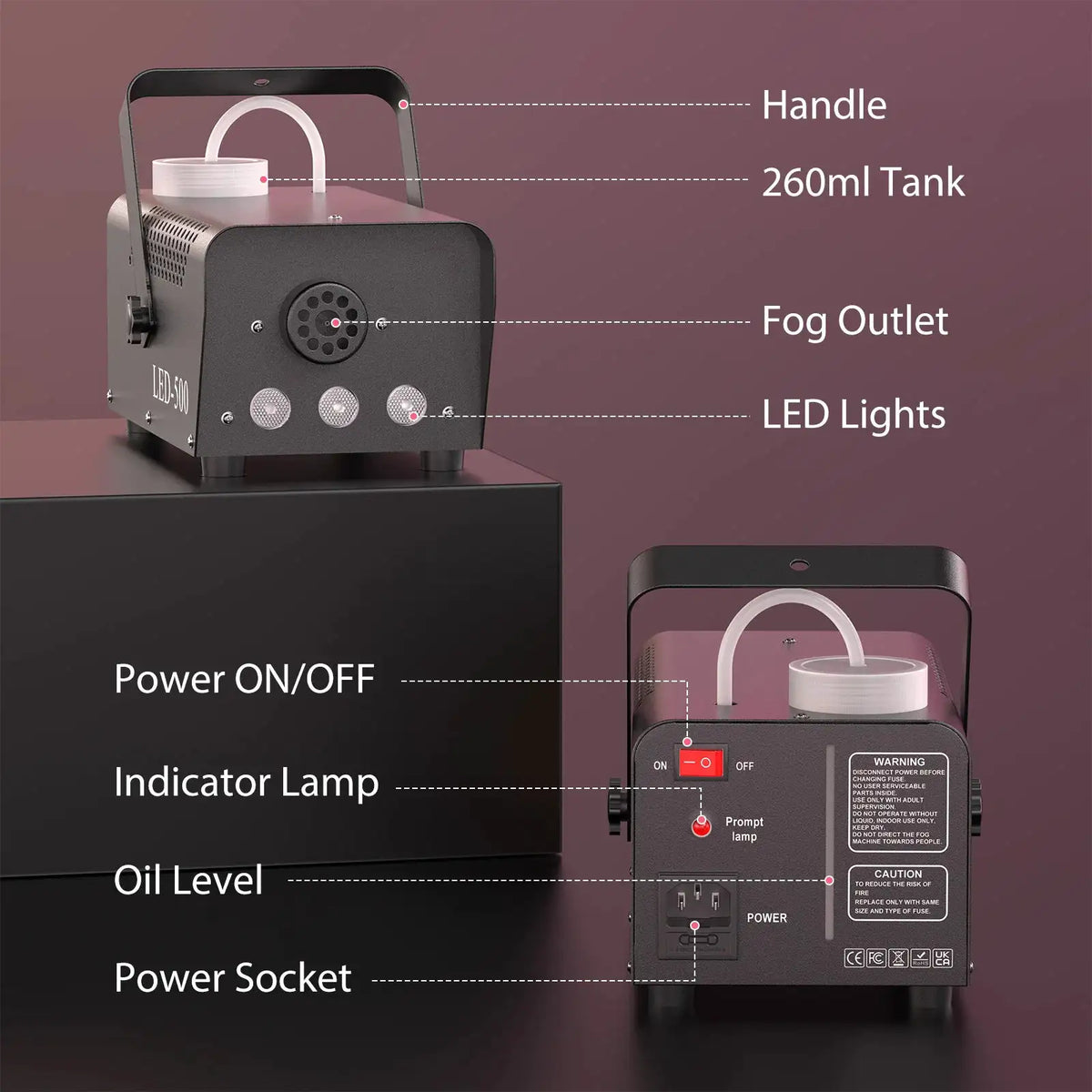Premium Rgb Fog Machine With Remote — product view 4