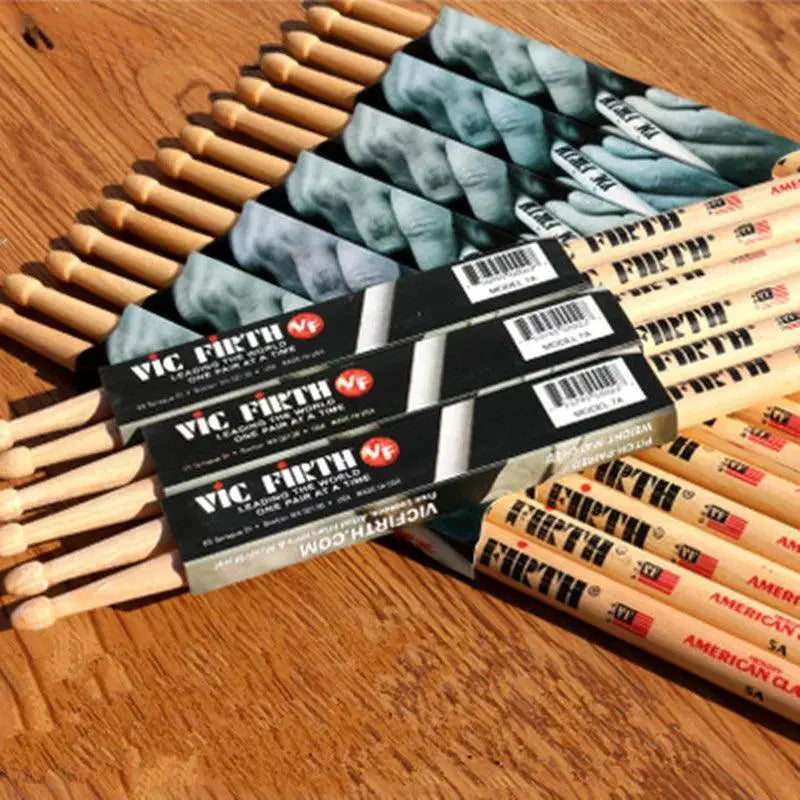 Professional 5A Hickory Walnut Drum Sticks Pair For Drummers