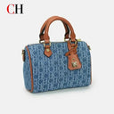 CH Boston Mini Barrel Crossbody Bag Top Handle PU Leather Luxury