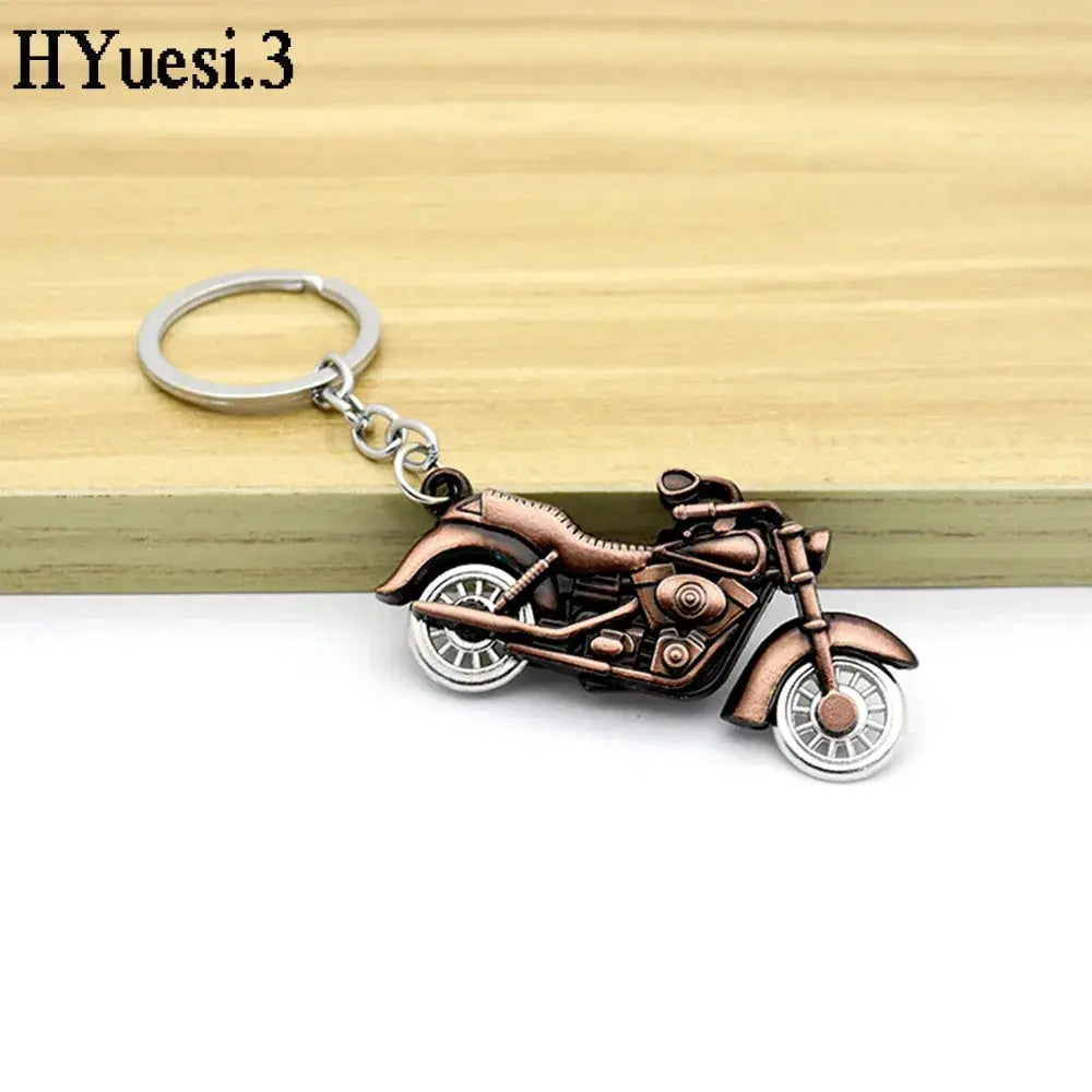 Motorcycle Keychain With Rotating Wheels For Gifts