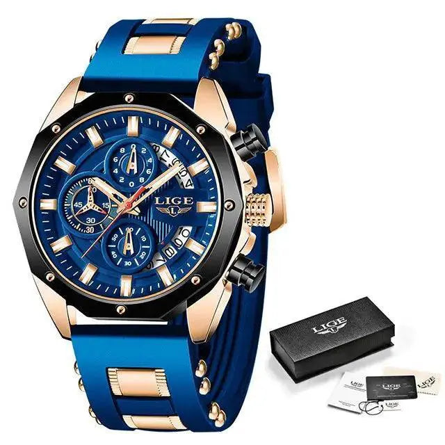 Luminescent Mens Silicone Sport Watch Outdoor Timepiece