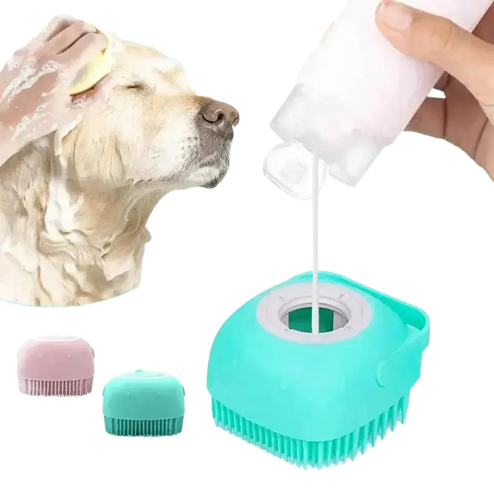 Soothing Bath Time Pet Grooming Brush — Yellow 2PCS