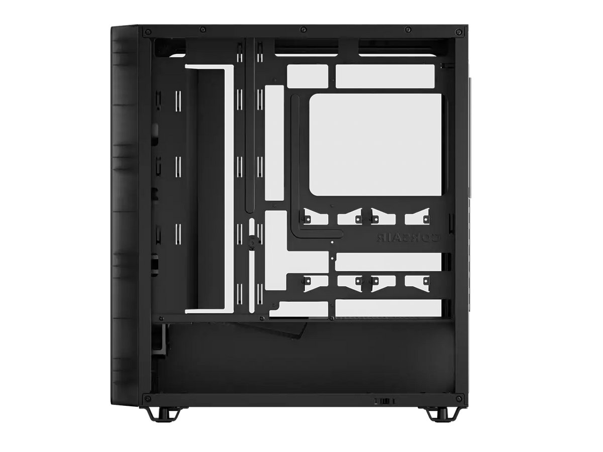 CORSAIR 3200D RS Mid-Tower PC Case - Supports a 360mm radiator - ASUS BTF, MSI Project Zero, and Gigabyte Project Stealth Compatible - Angled bottom fan mount f