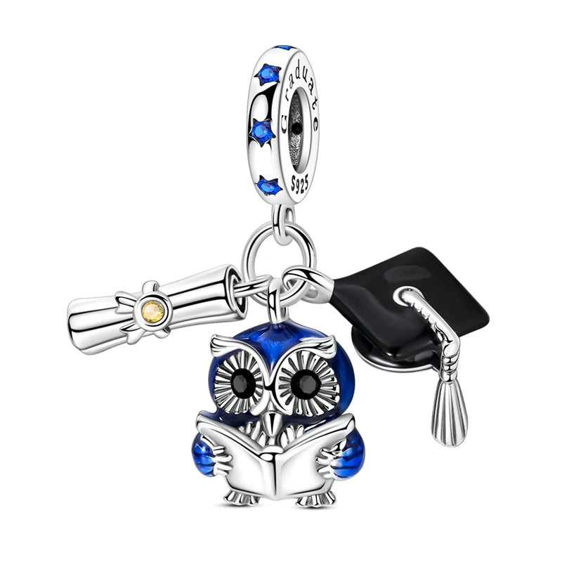 Charm Sterling Silver Happy Graduation