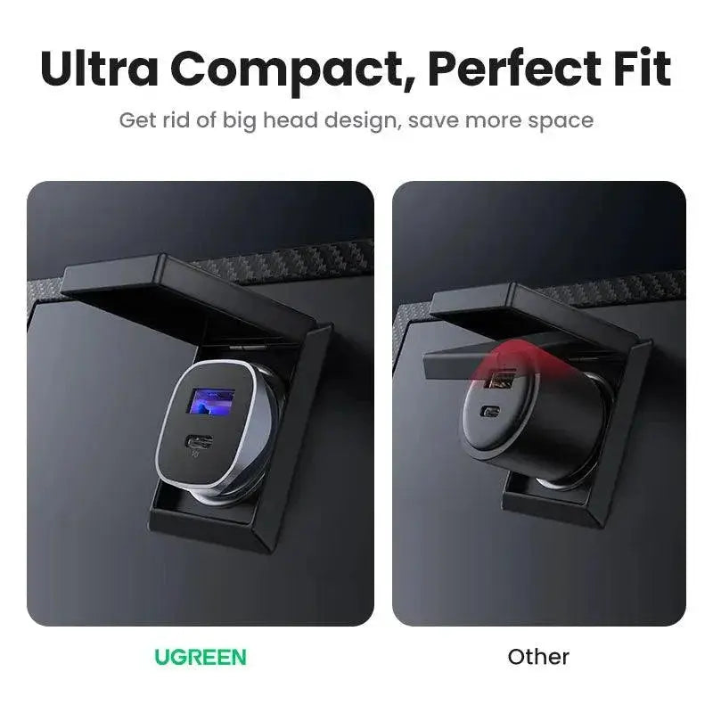 UGREEN Type C Car Charger 25W Fast USB Charging Efficient