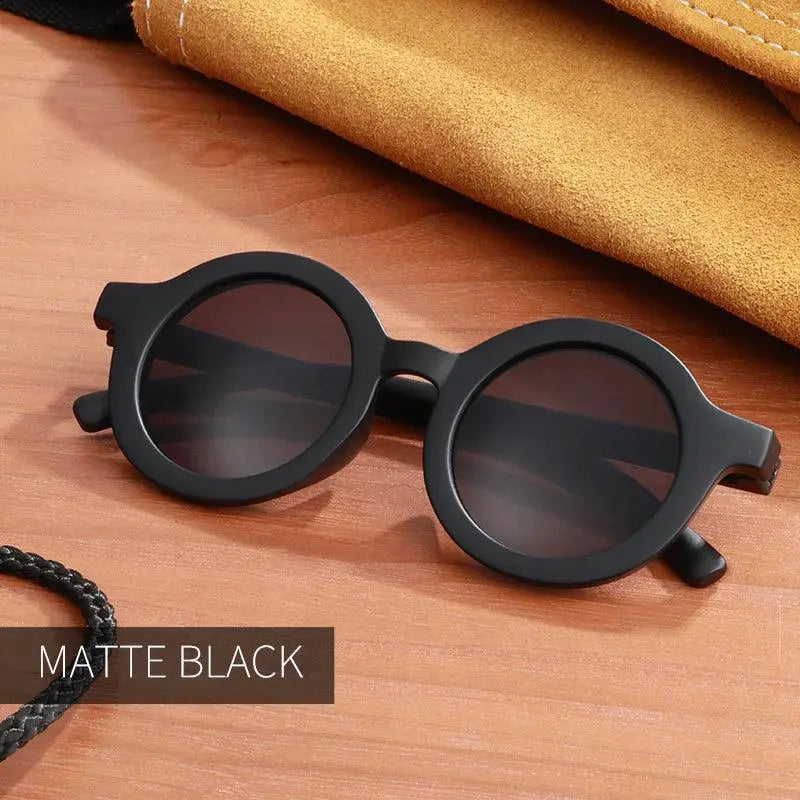 Colorful Round Frame Kids Sunglasses With UV Protection
