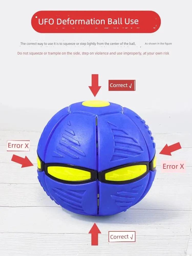 Elastic UFO Luminous Outdoor Sports Puzzle Stepping Ball Toy