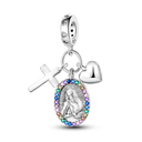 Sterling Silver Inlaid Zircon Beads